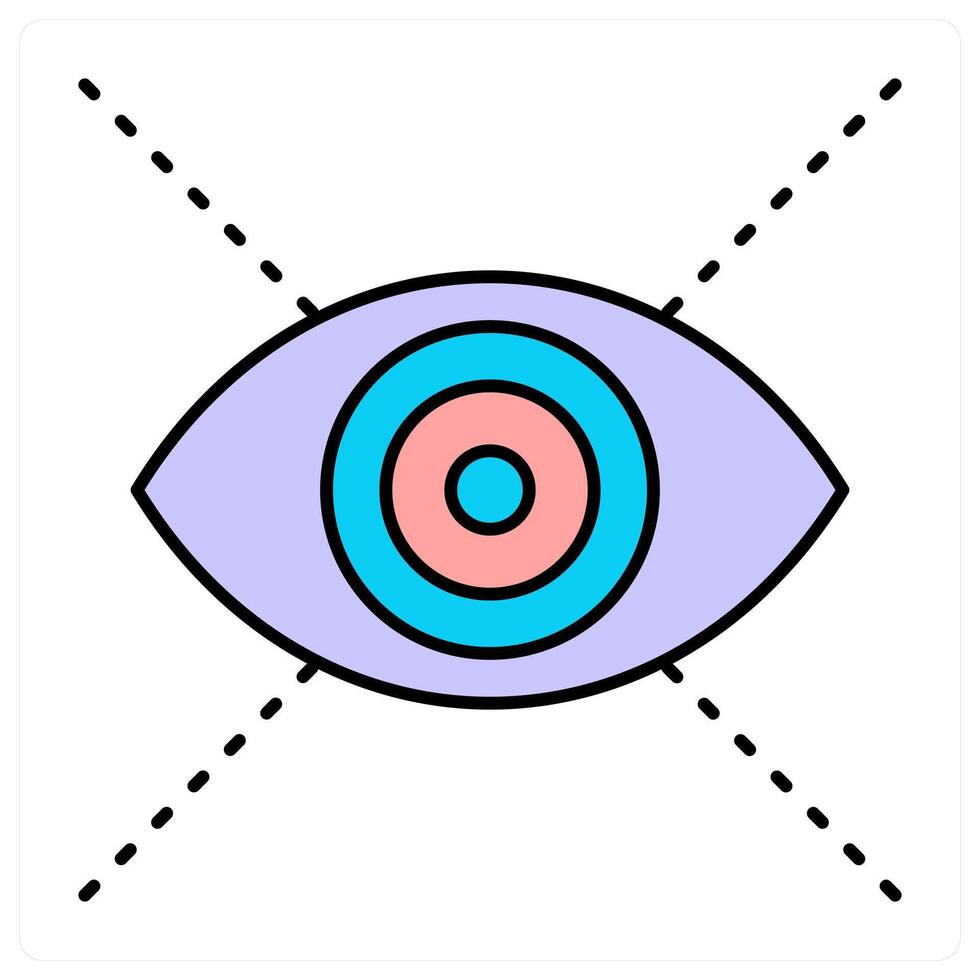 Vision and see icon concept vector