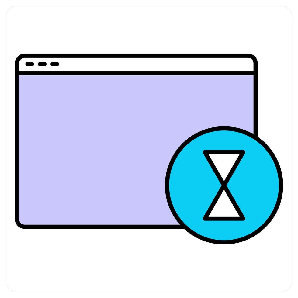 Webpage Time and site icon concept vector