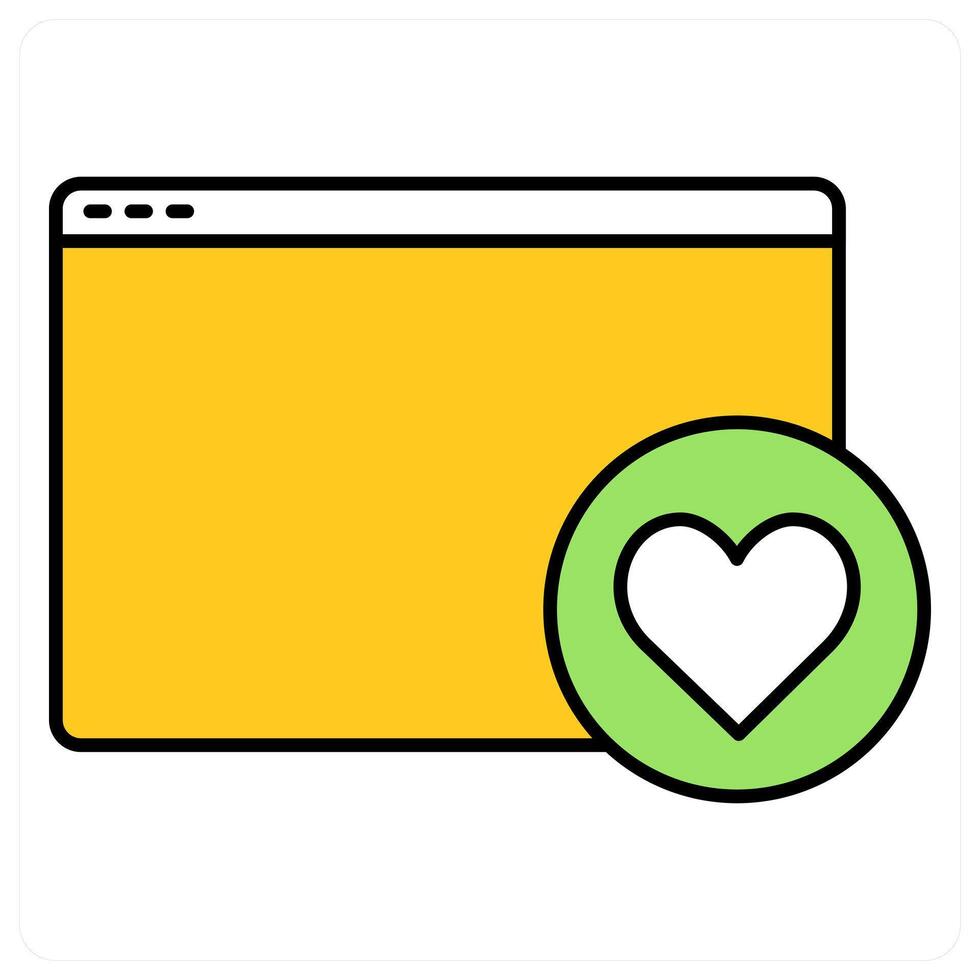 Favorite Webpage and page icon concept vector