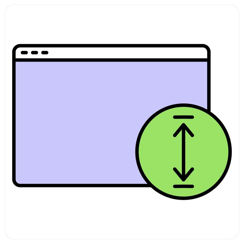 Upload Webpage and web icon concept vector