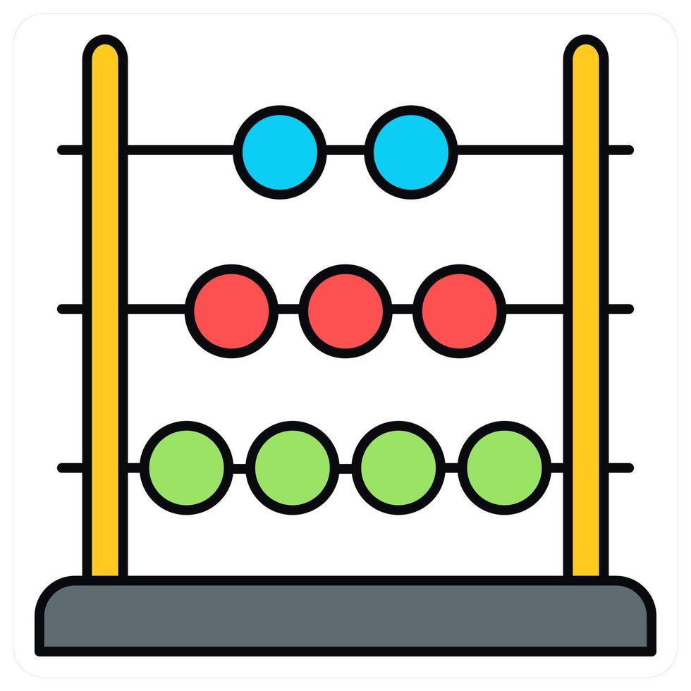 Abacus and math icon concept vector