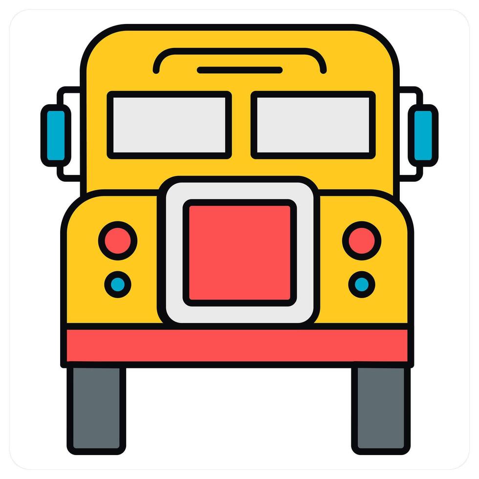School Bus and public icon concept vector