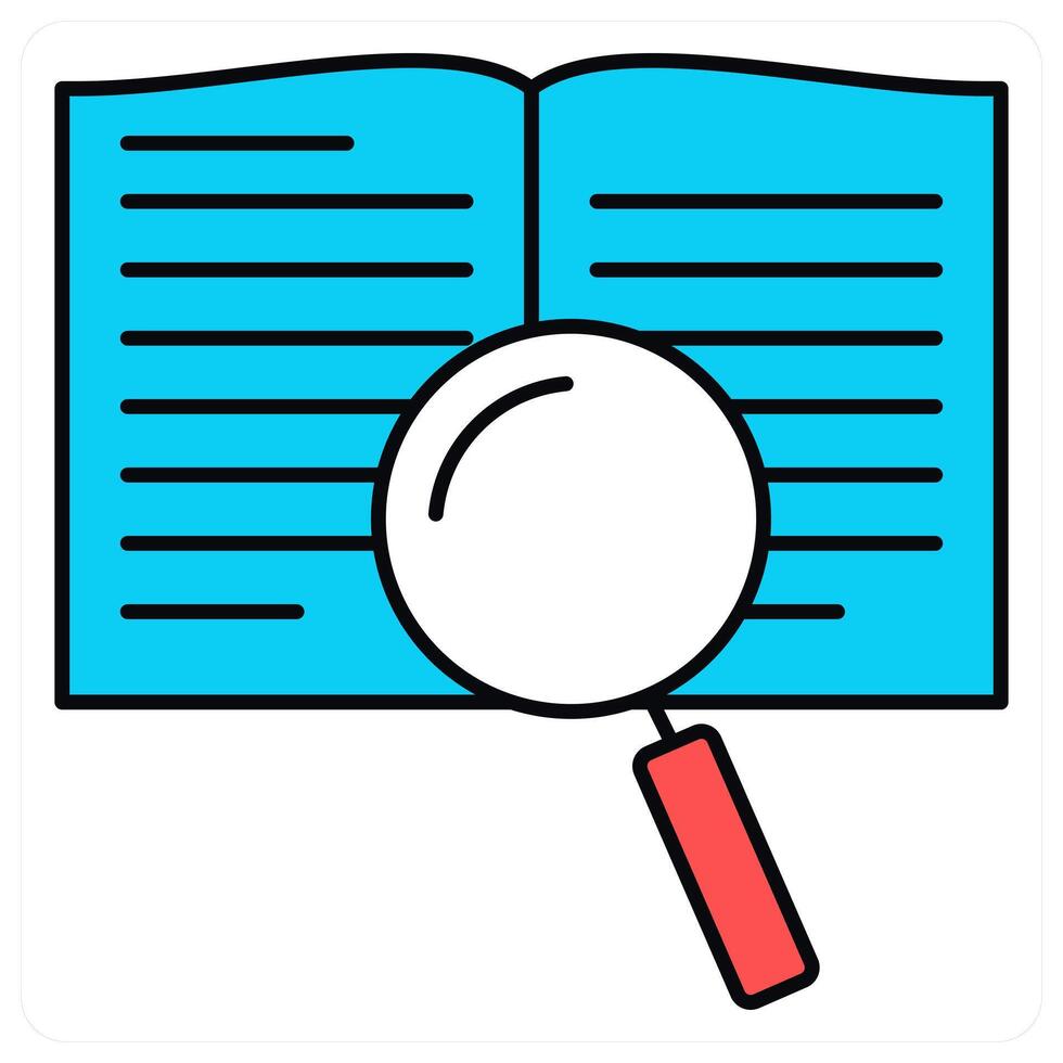 Search Content and glass icon concept vector