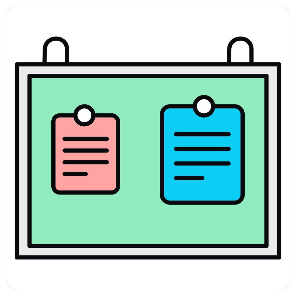 Notice Board and notice icon concept vector