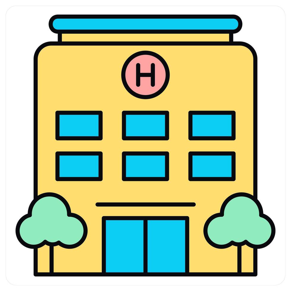 Hospital and health icon concept vector