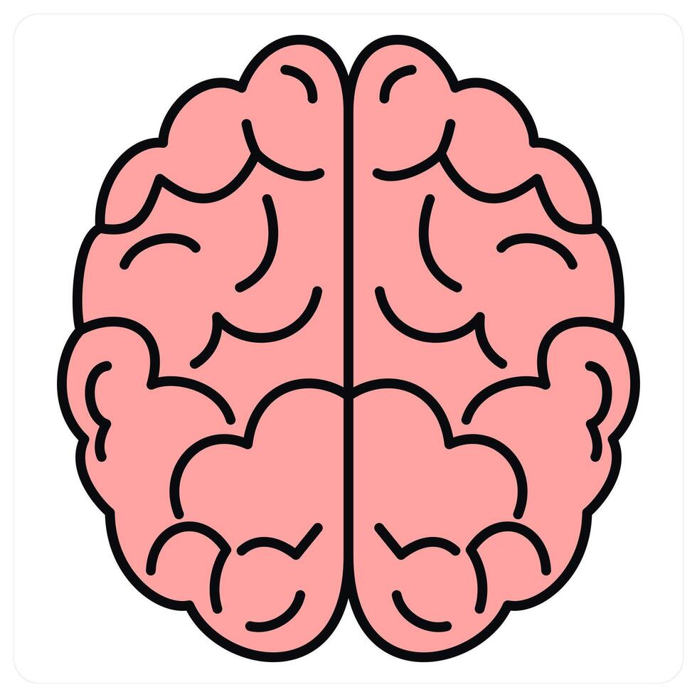 Brain and human icon concept vector