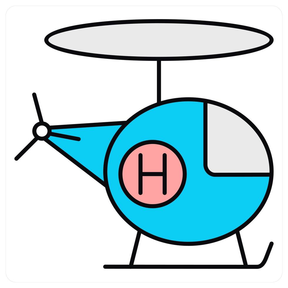 Air Ambulance and medical icon concept vector
