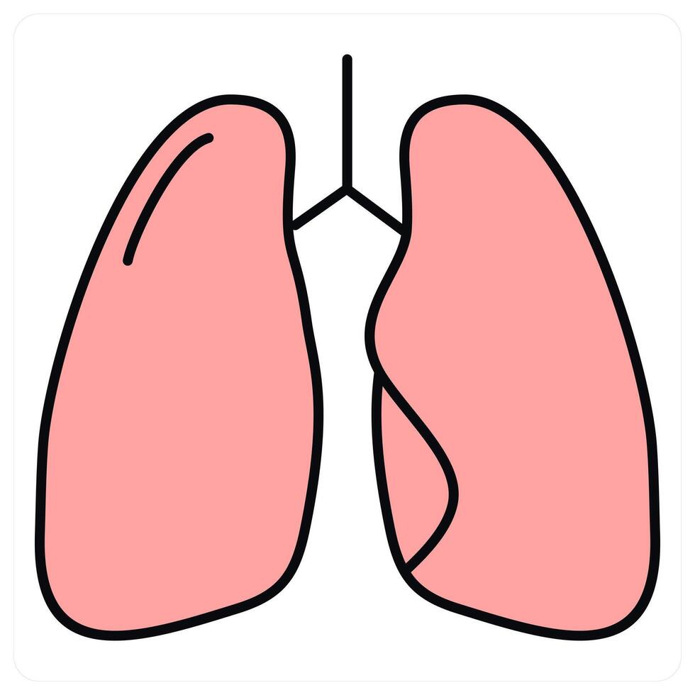 Lungs and health icon concept vector