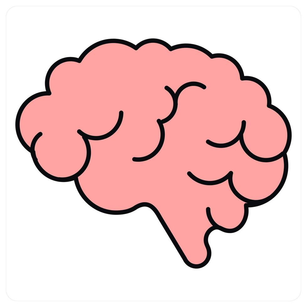 Brain and human icon concept vector