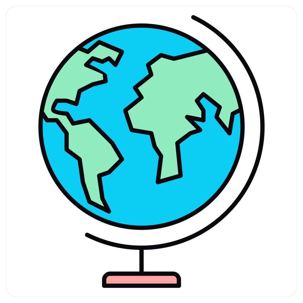 Globe and global icon concept vector