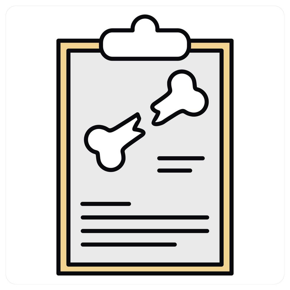 Orthopedic Report and report icon concept vector