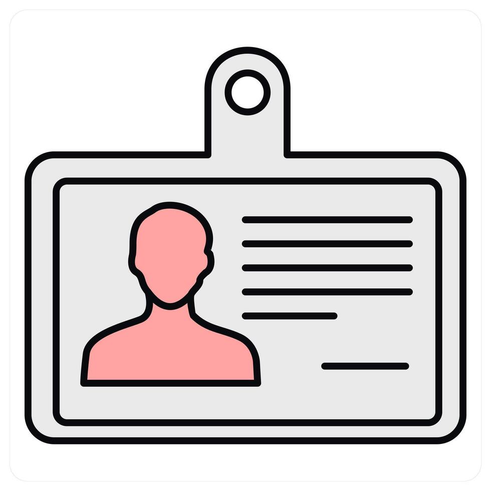 Doctor Id and patient icon concept vector