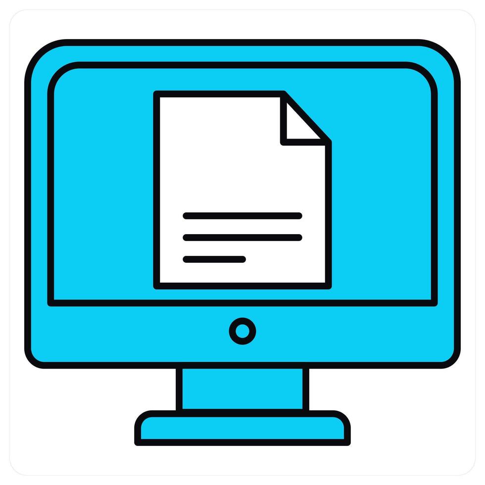 E Document and file icon concept vector