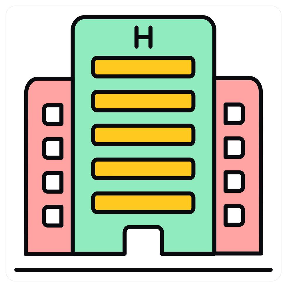Hospital and health icon concept vector