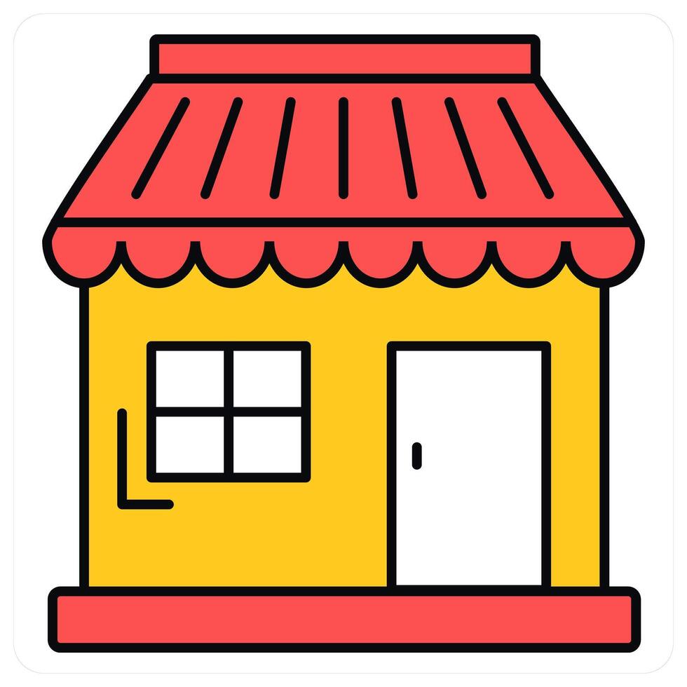 Store and retail shop icon concept vector