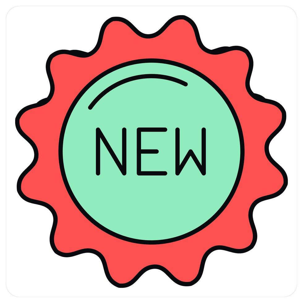 New Badge and edition icon concept vector