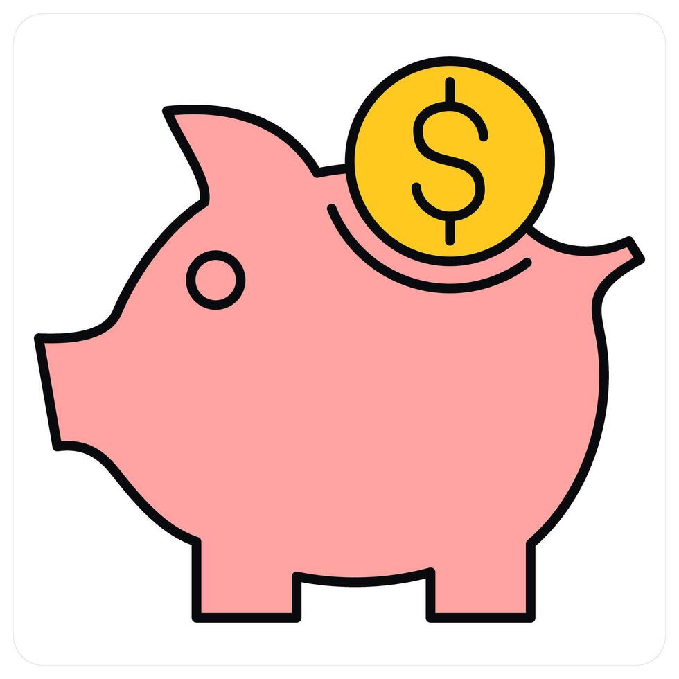 Money Savings and earnings icon concept vector