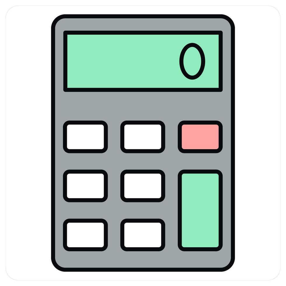 Calculator and math icon concept vector