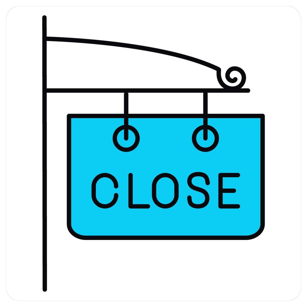 Close Board and close icon concept vector