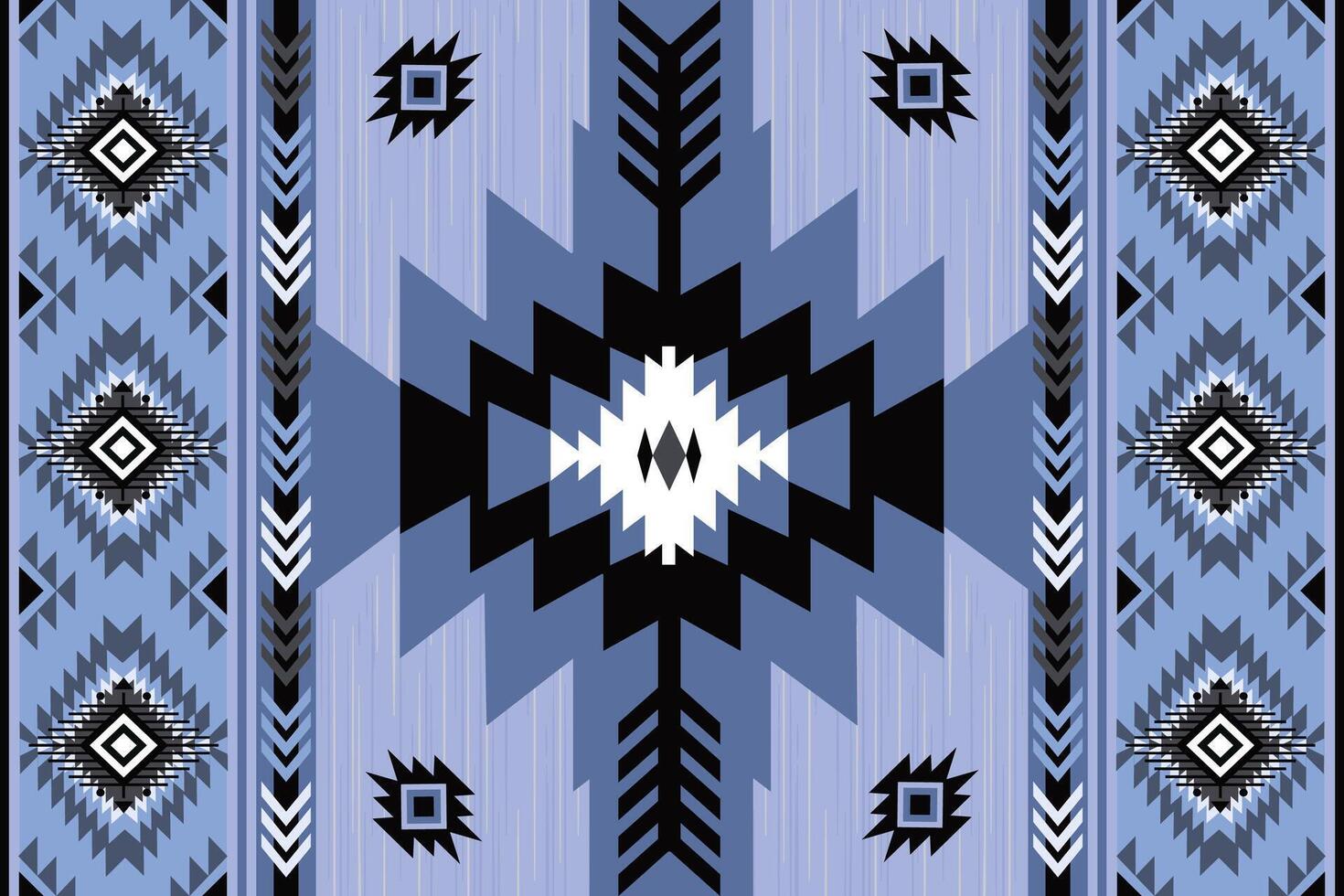 Ethnic geometric seamless pattern. Geometric dark black background. Design for fabric, clothes, decorative paper, wrapping, embroidery, illustration, , tribal pattern, carpet vector