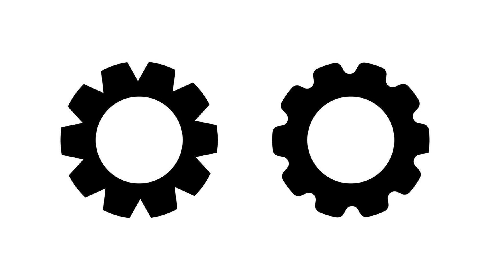 Gear icon. Cogwheel setting symbol. Gear silhouette Illustration vector