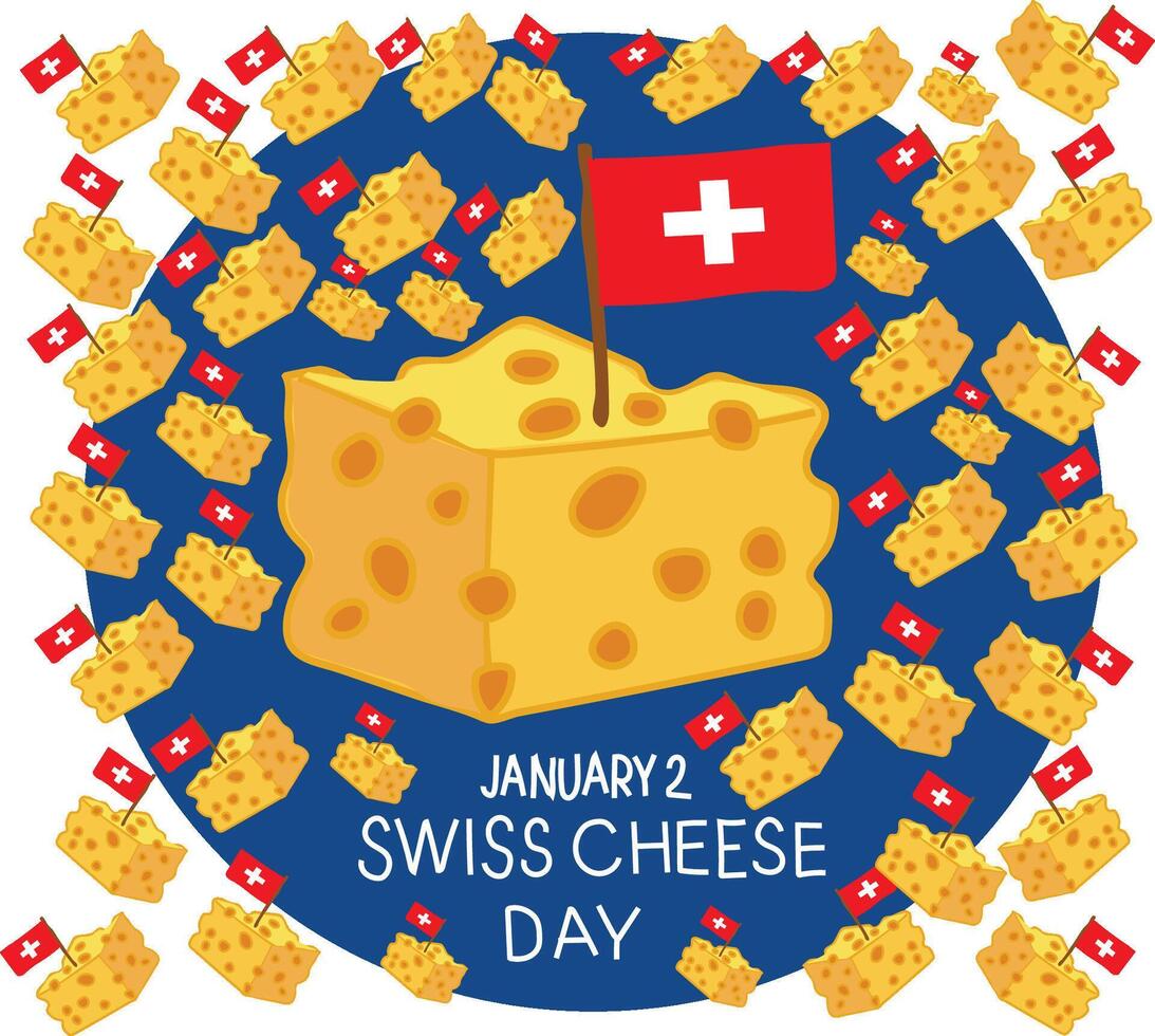 Swiss cheese day vector