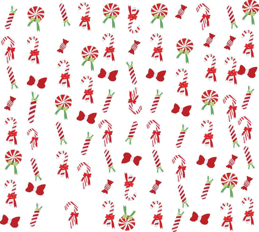 set Candy Cane vector
