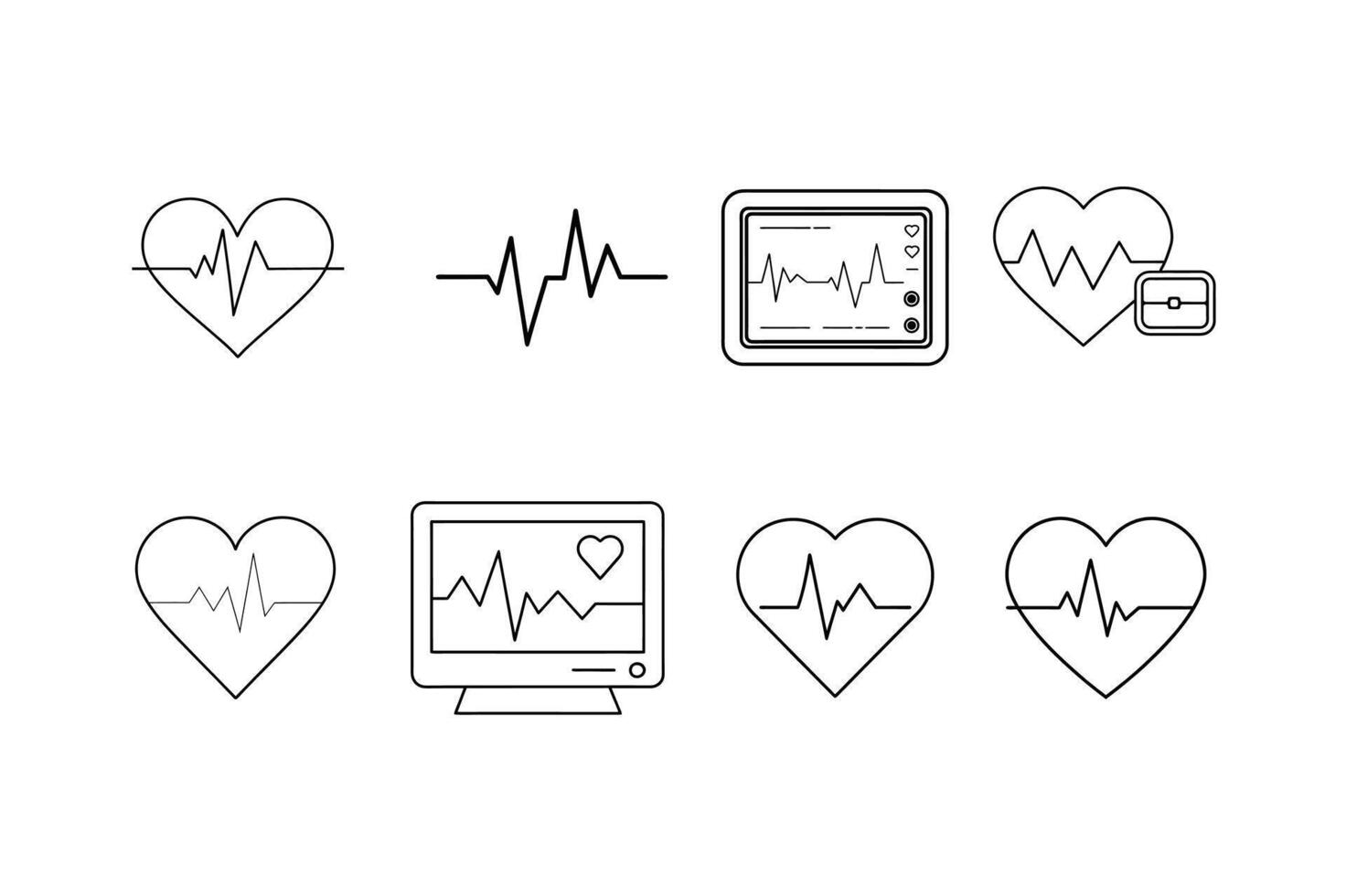 Minimalist Heart Shape Icon for Love and Affection Themes. vector