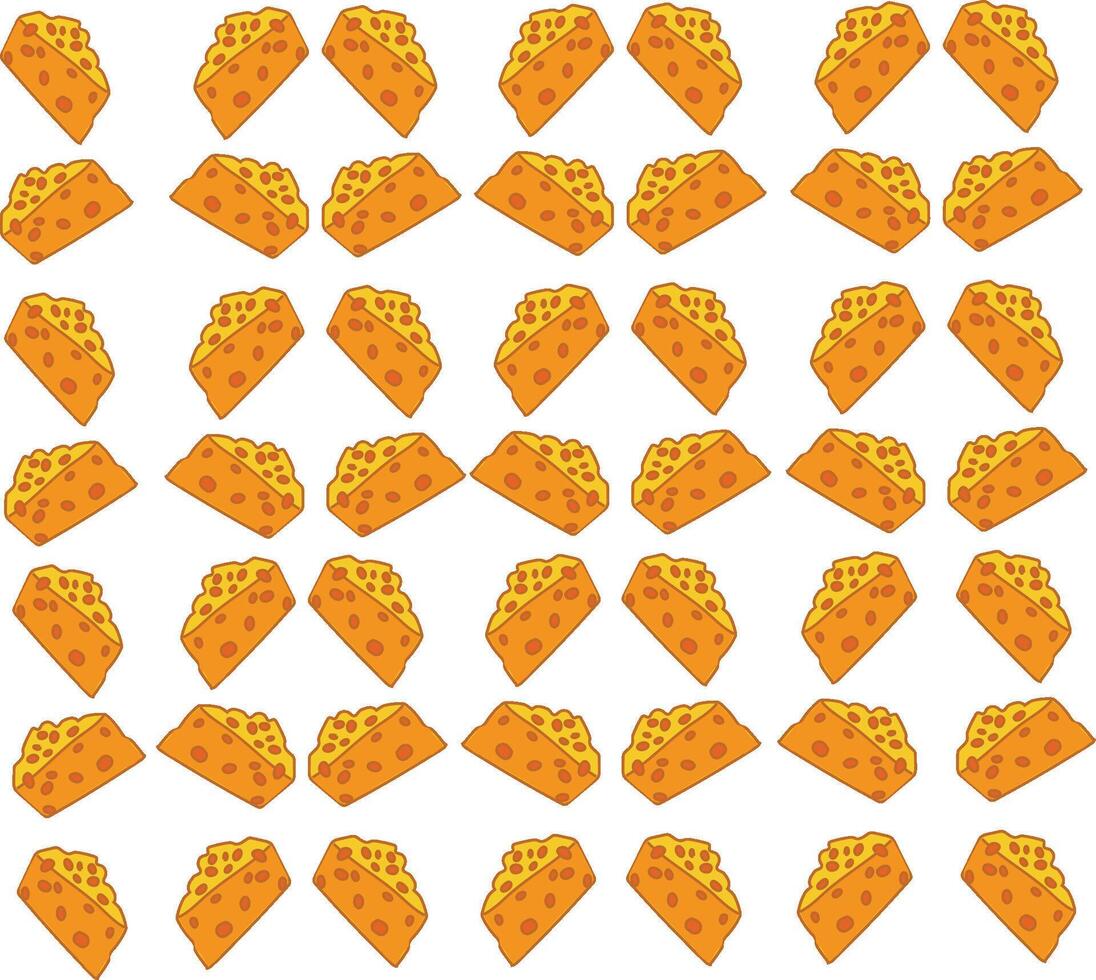 A pattern of orange slices on a white background vector