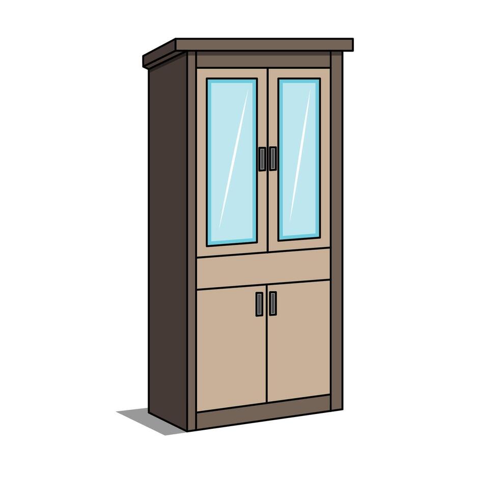 Child Cupboard with Mirror Illustration vector