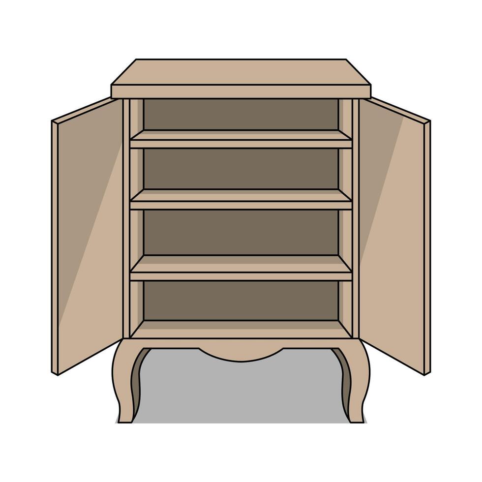 Vintage Small Cupboard Illustration vector