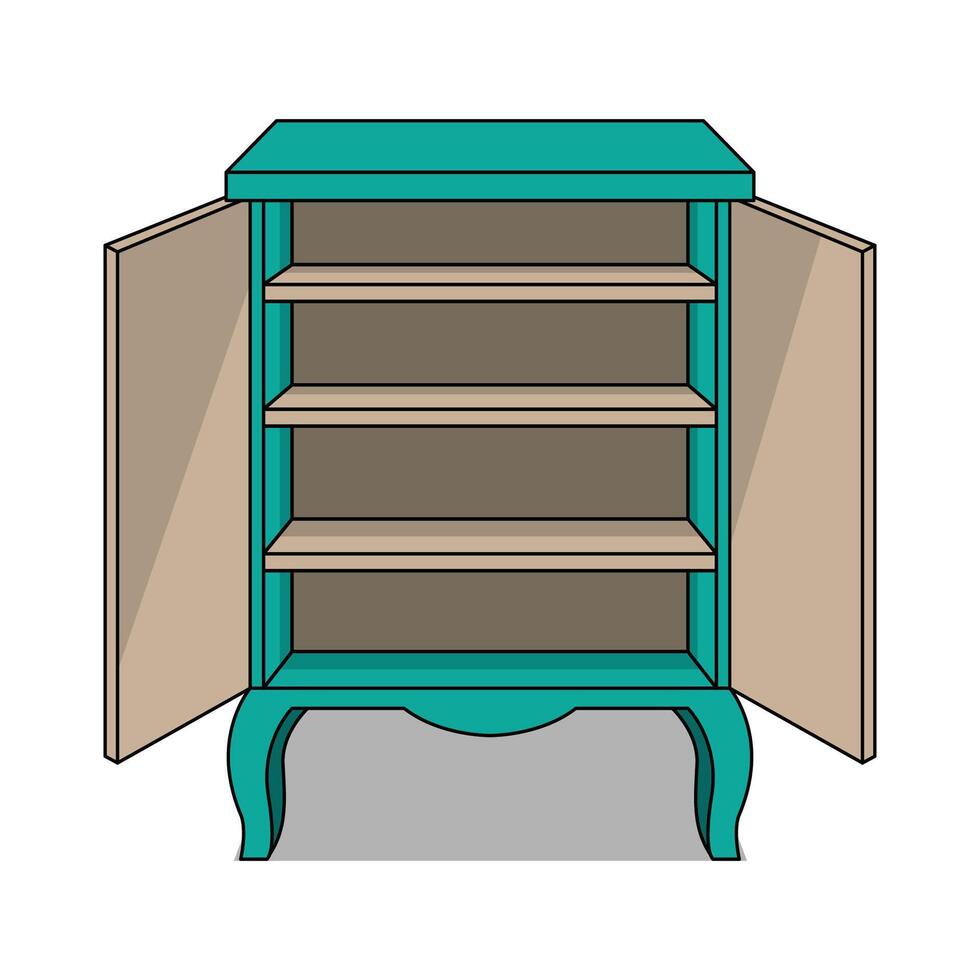 Green Vintage Cupboard Illustration vector