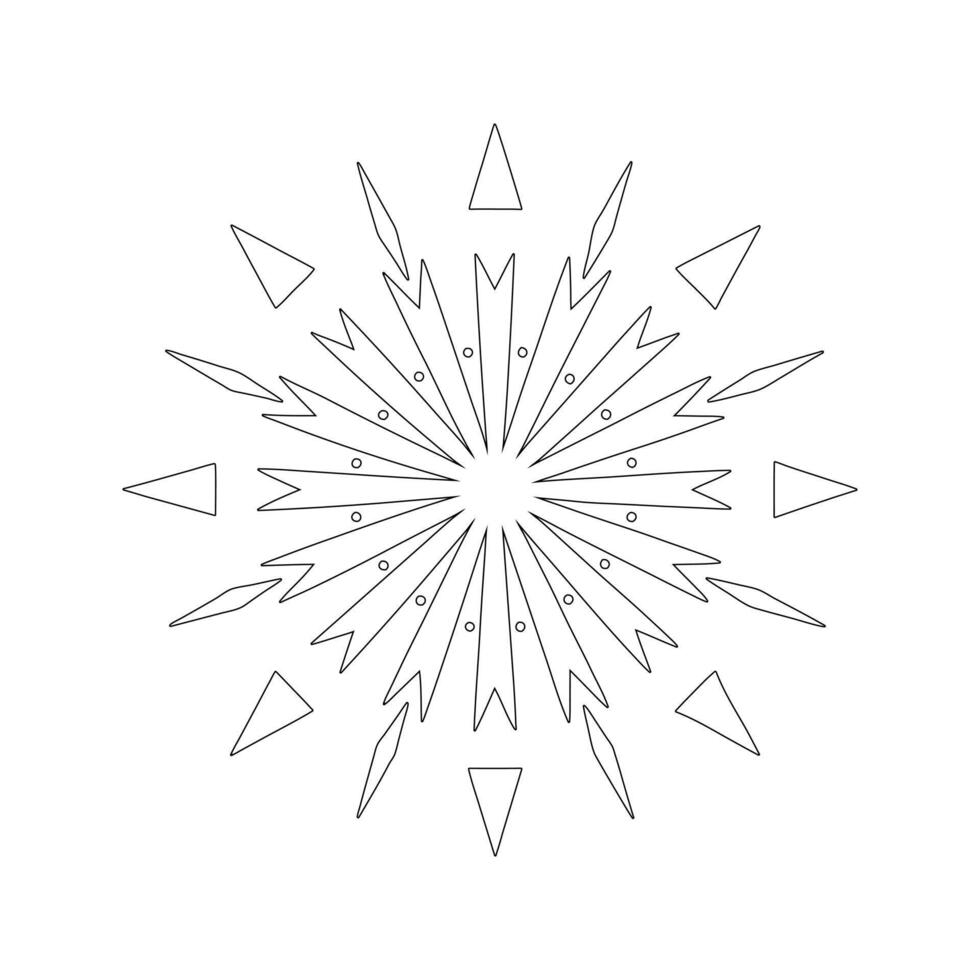 Fireworks Burst Black Symbol Minimalist Line Art Illustration vector