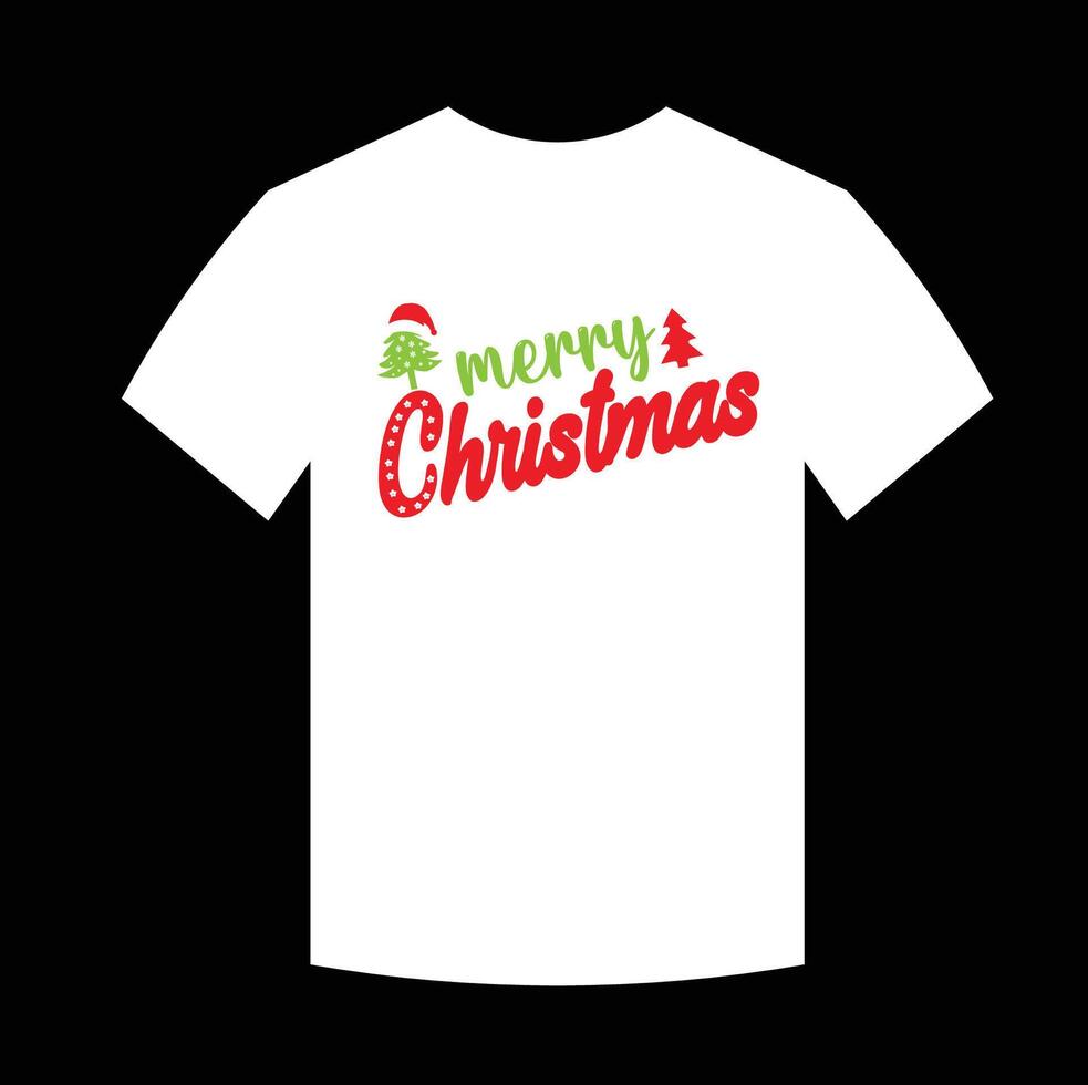 Merry Christmas typography tshirt design vector