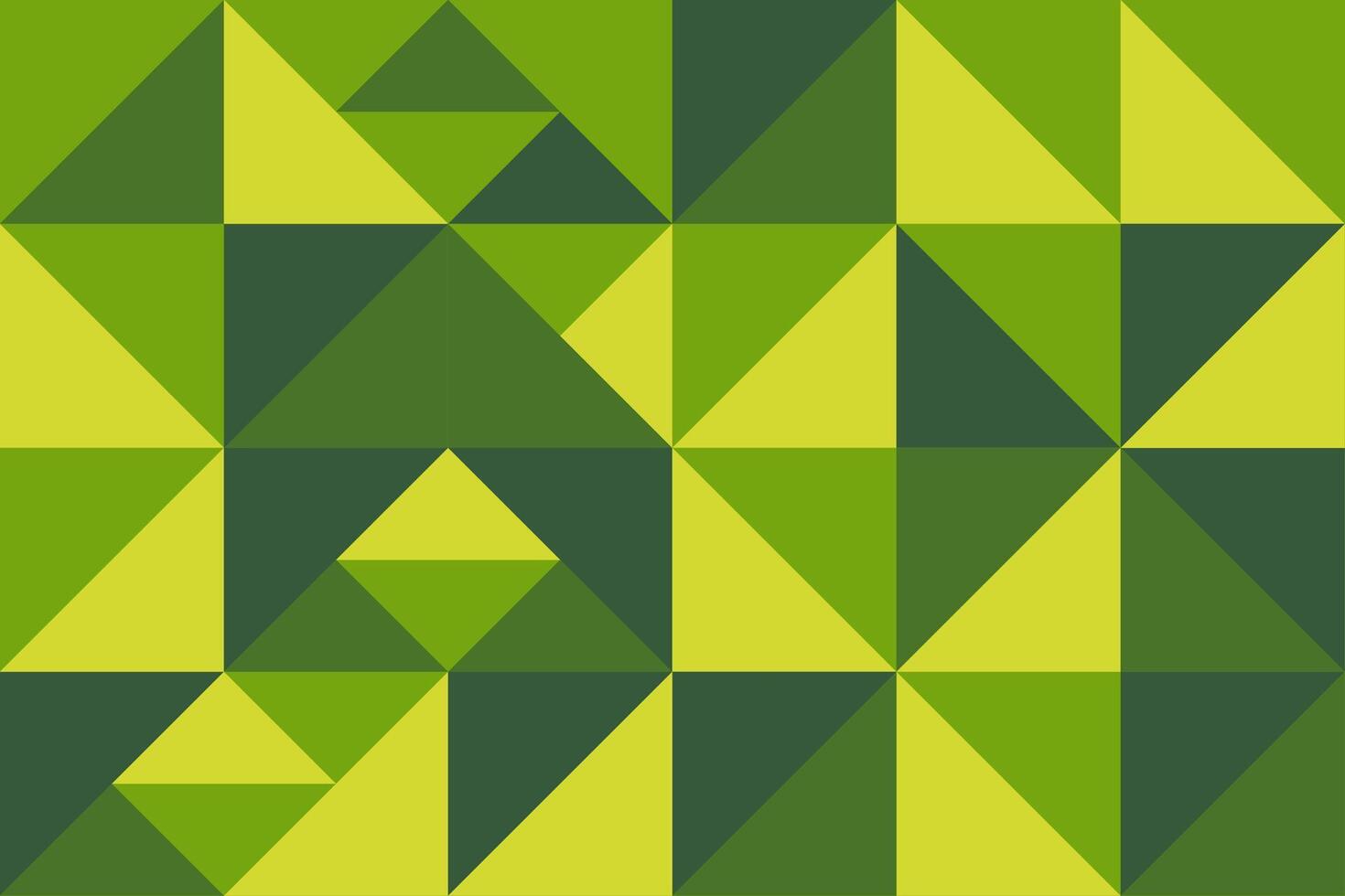 Bauhaus Pattern with Geometric Green Triangles and Shades vector