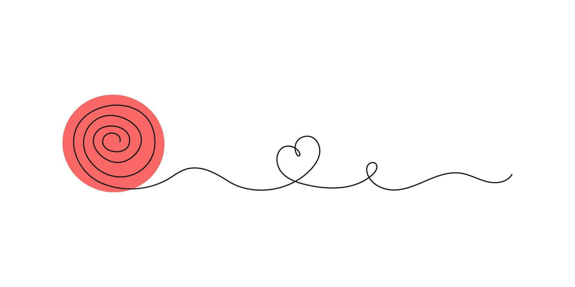 Knitting. Ball of thread. Skein of yarn. Banner, handmade. Simple background. Place for inscription. White isolated background. vector