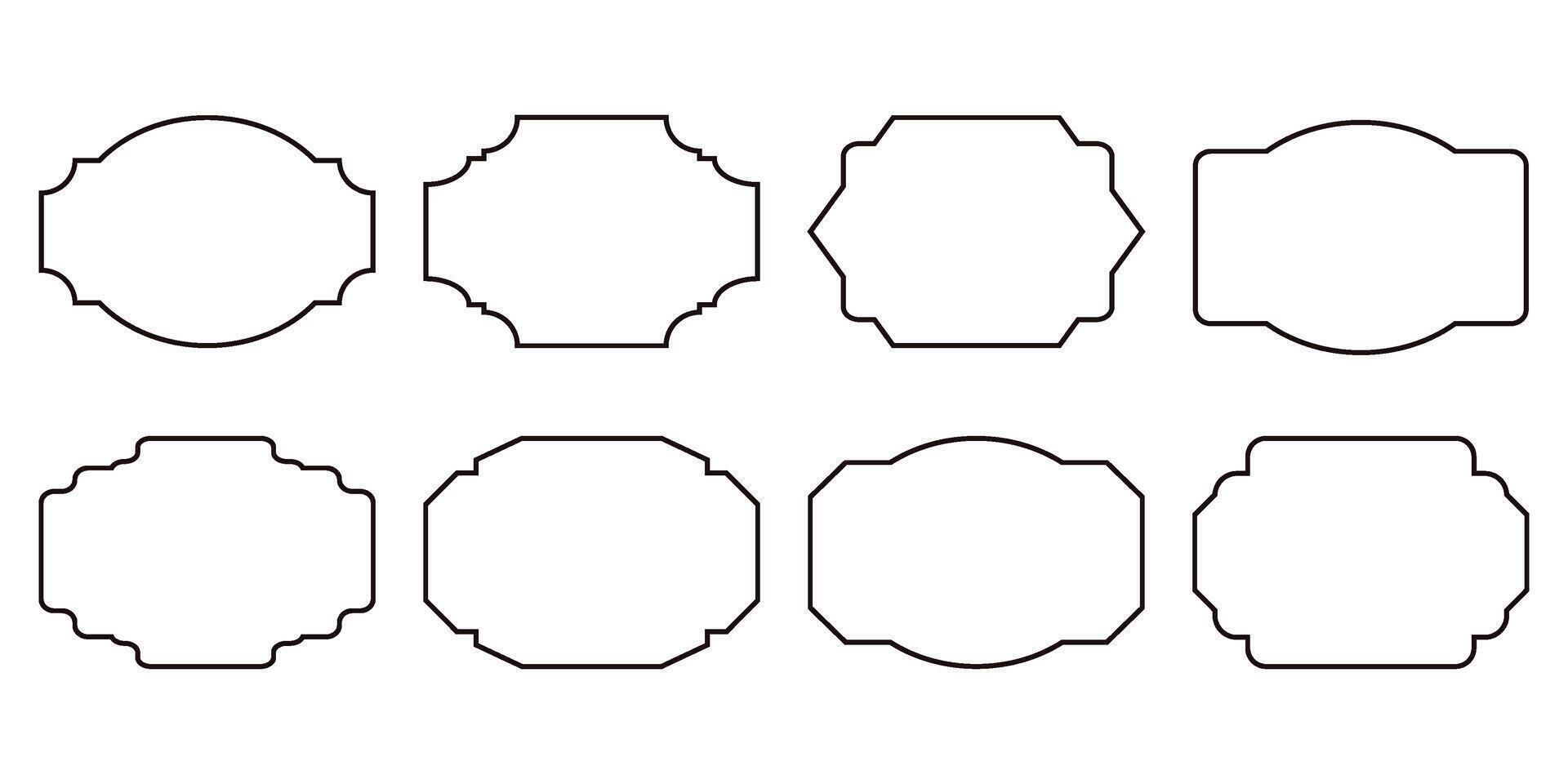 frames various shapes collection of graphic elements vector
