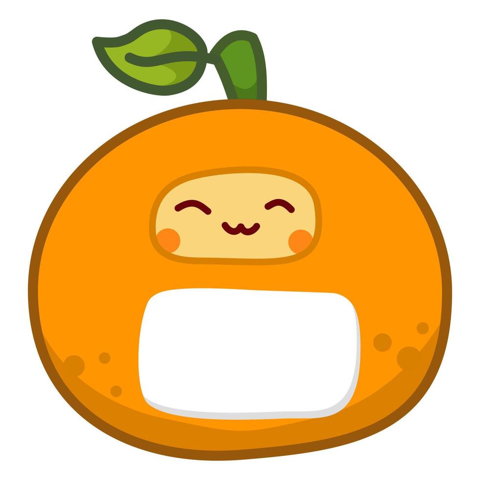 Orage fruit book label sticker design.fruit cartoon design. vector
