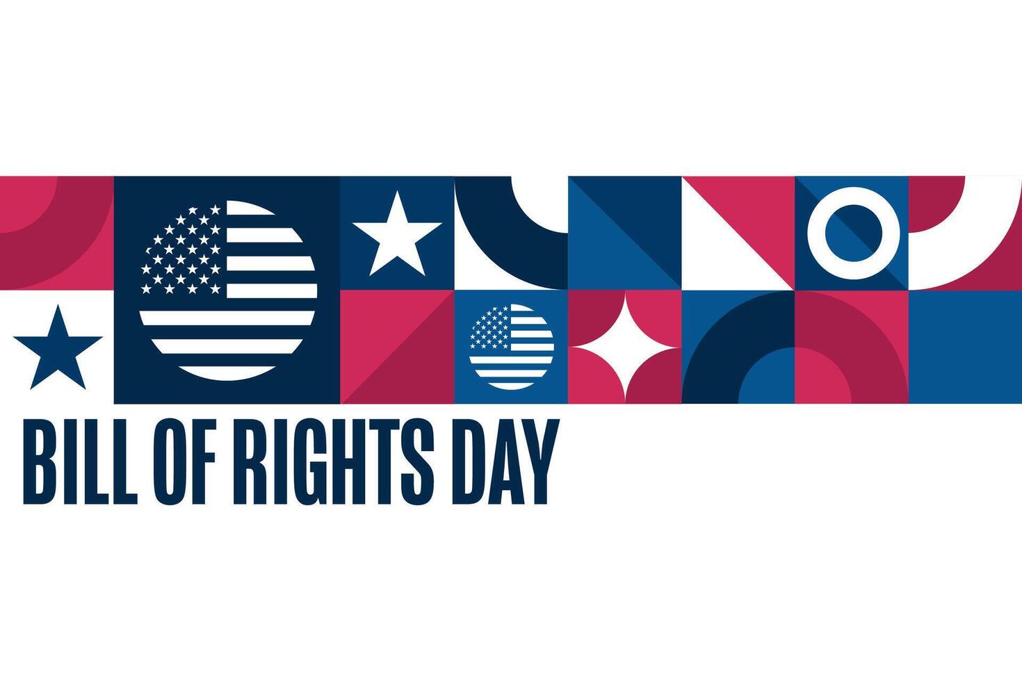 Bill of Rights Day. December 15. Holiday concept. Template for background, banner, card, poster with text. vector