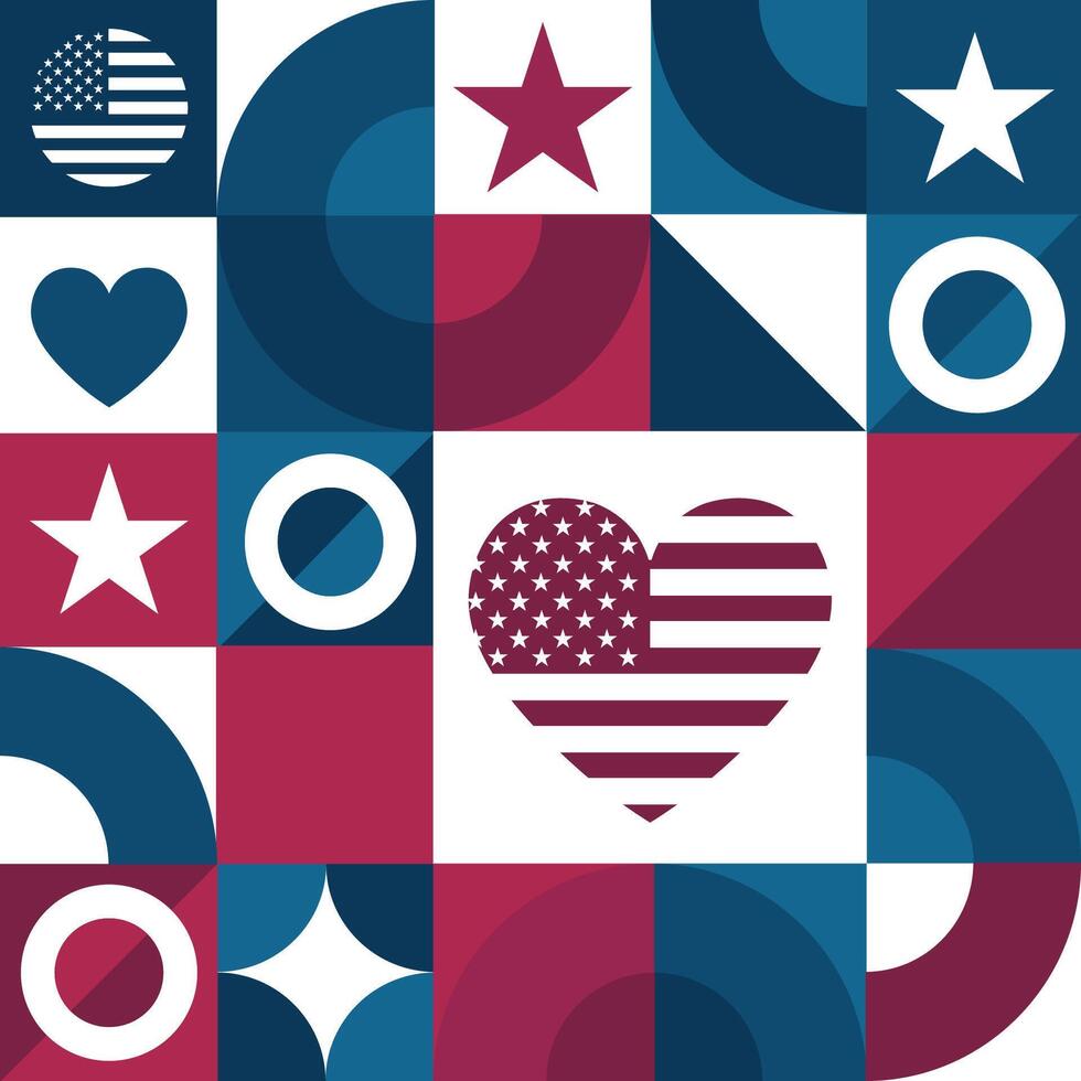 November is Military Family Appreciation Month. Seamless geometric pattern. Template for background, banner, card, poster. vector