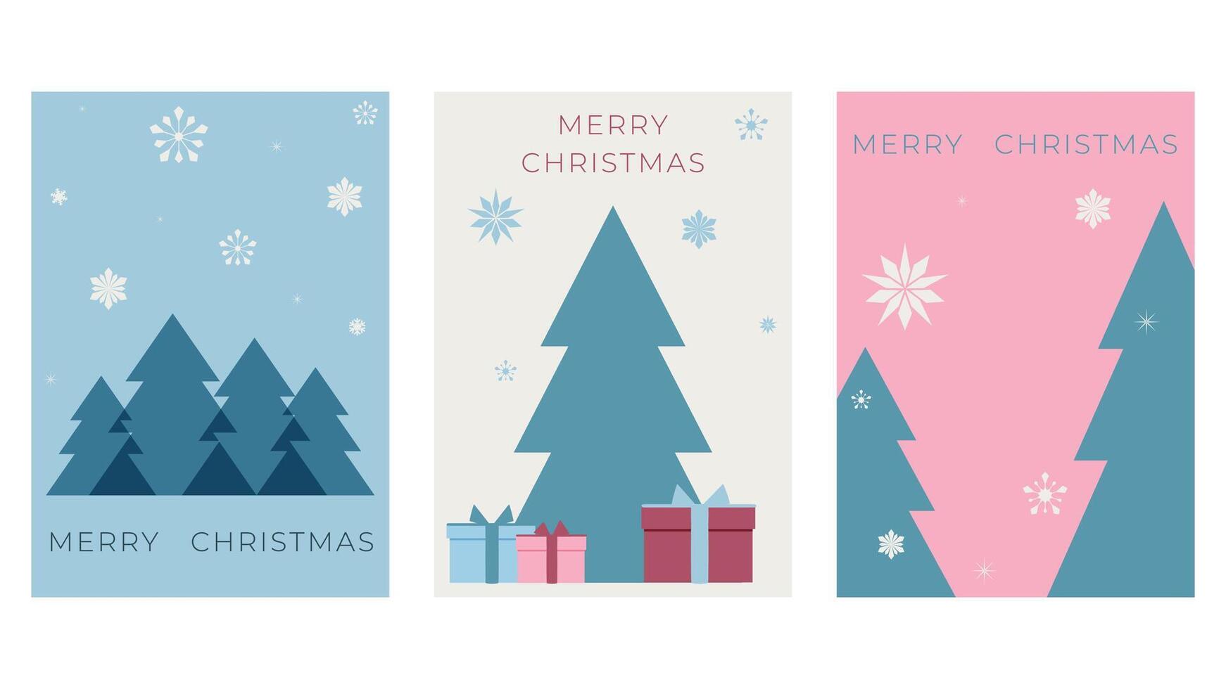 christmass cards set vector
