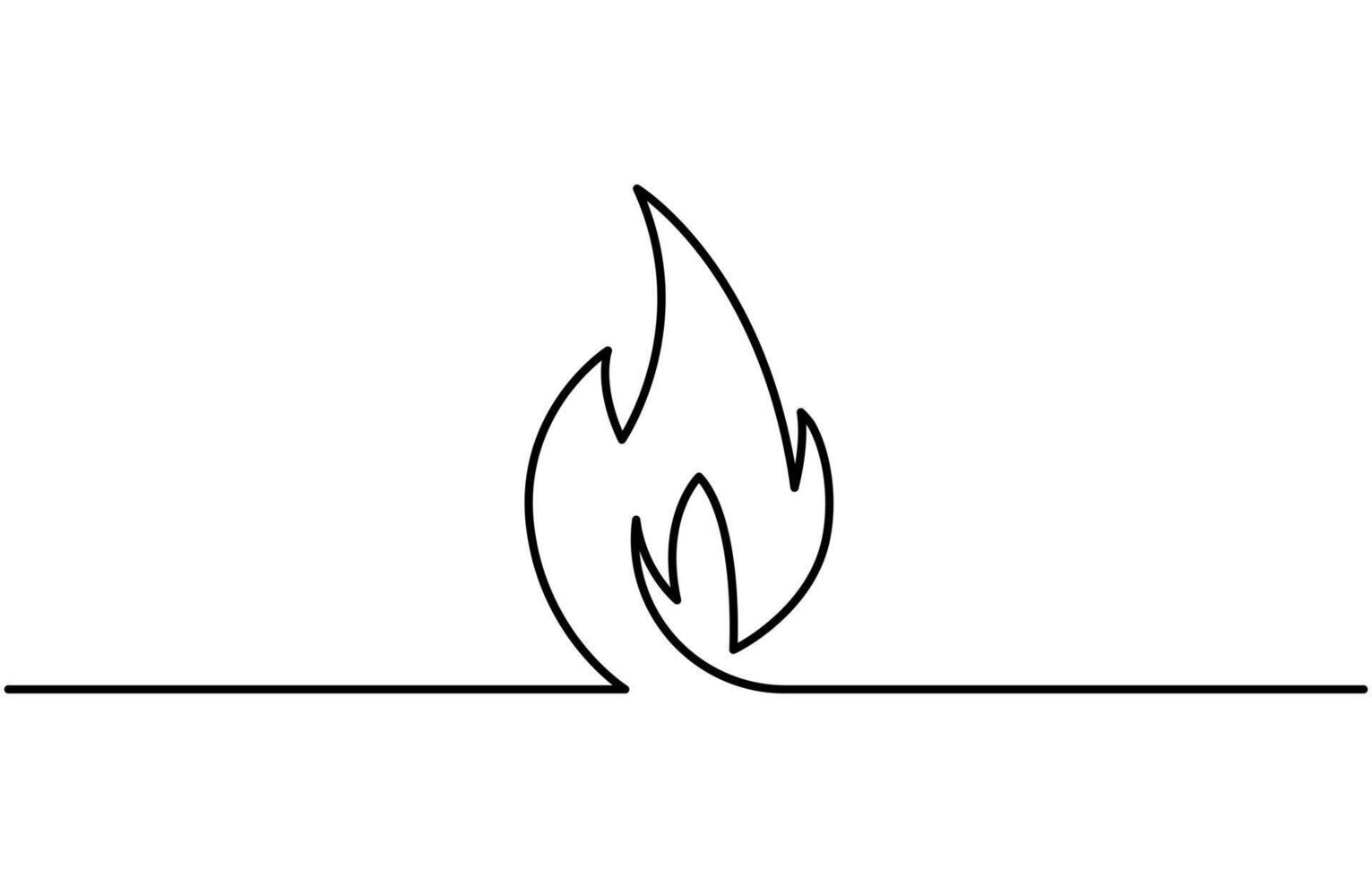 Camp Fire Continuous Line Editable Stroke Line art vector