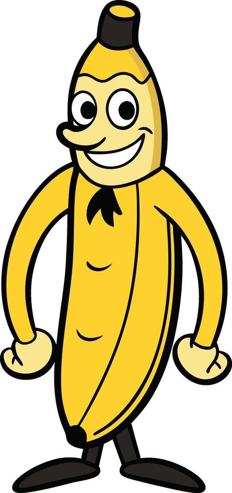 Banana clip art cartoon vector