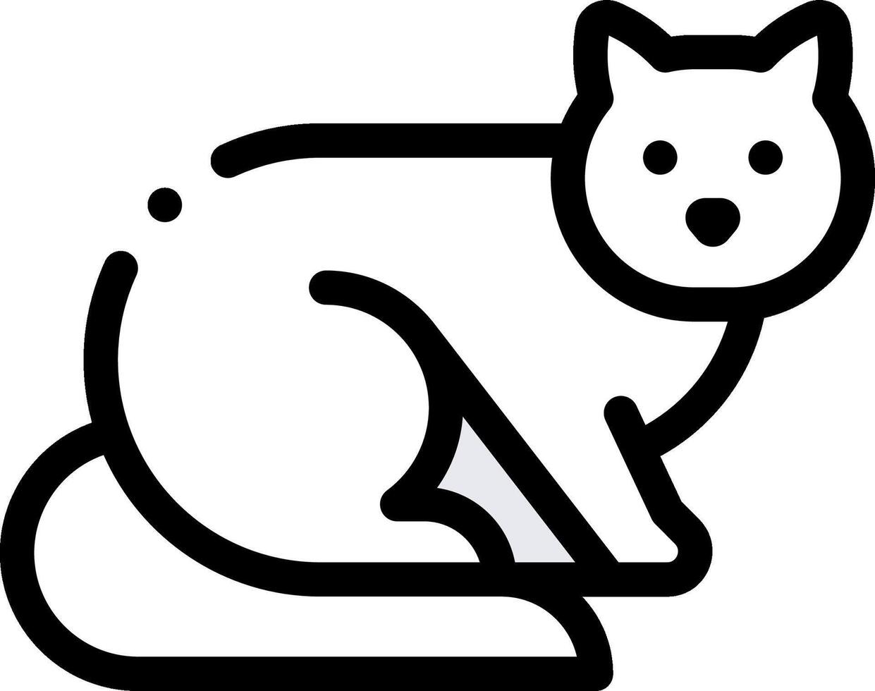 A black and white cat icon on a white background vector