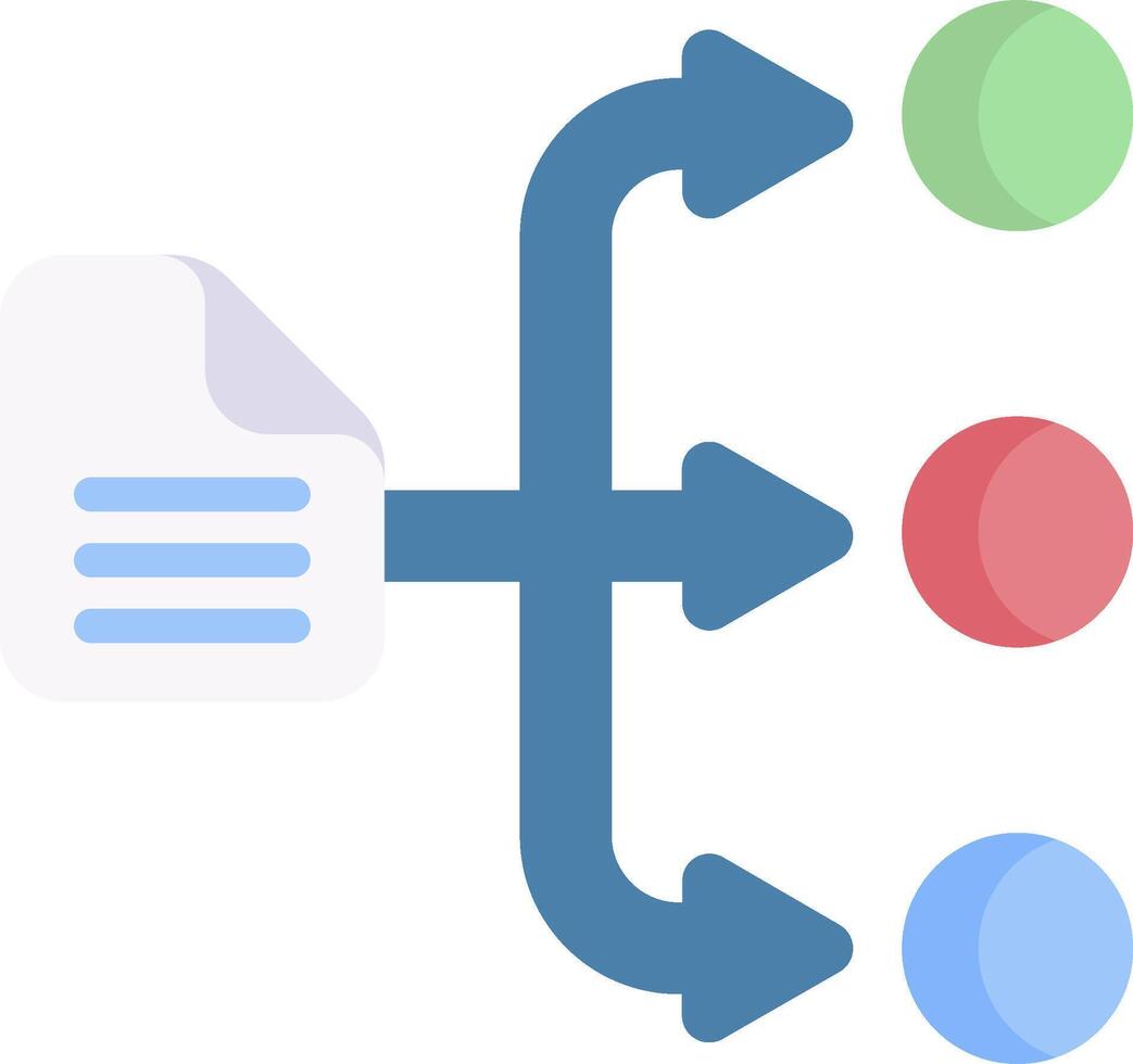 A diagram of a document being edited with arrows pointing to different parts of the document vector