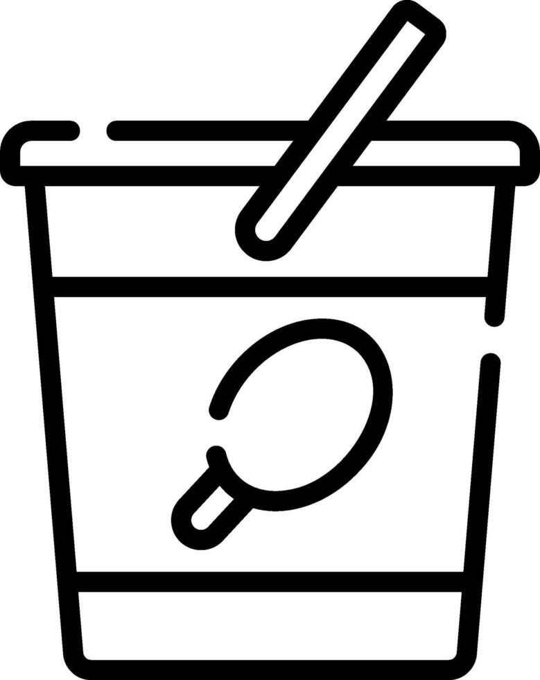 Ice cream bucket icon vector