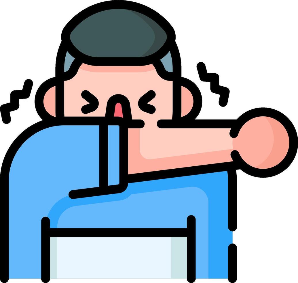 A man with his arm up and his hand on his face vector