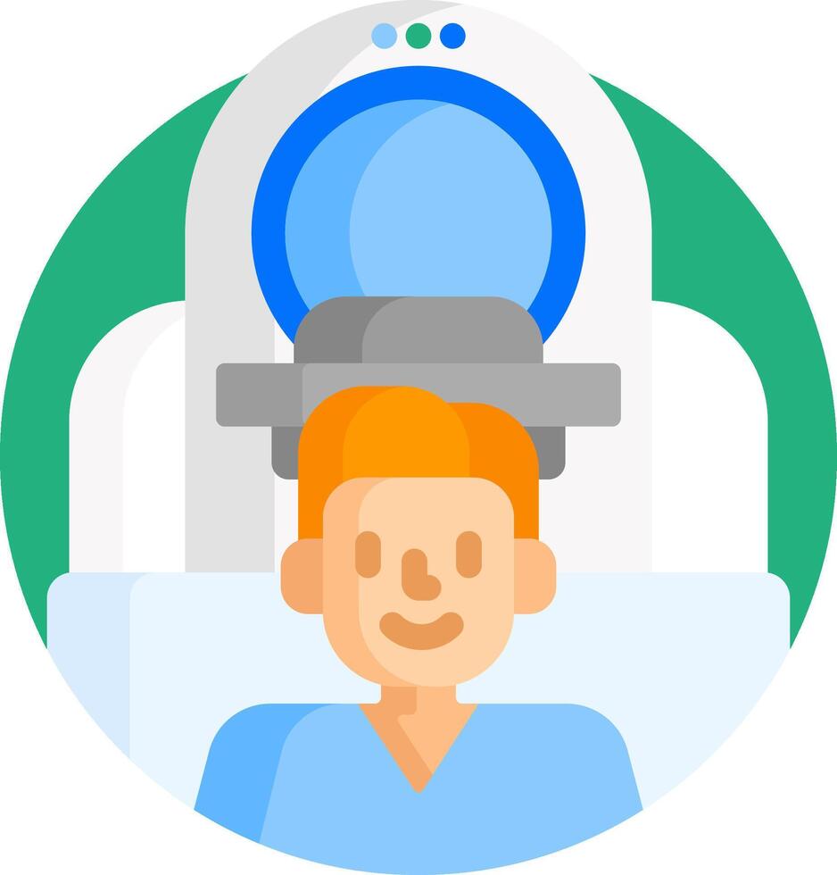 A man is sitting in a hospital bed with a machine on top vector