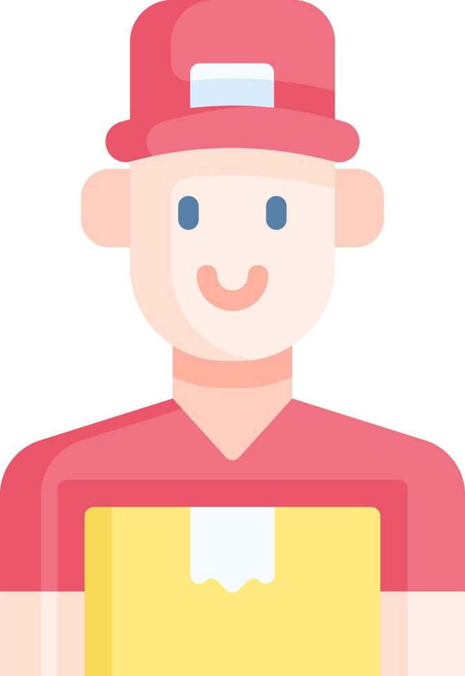 A man in a red hat and yellow shirt vector