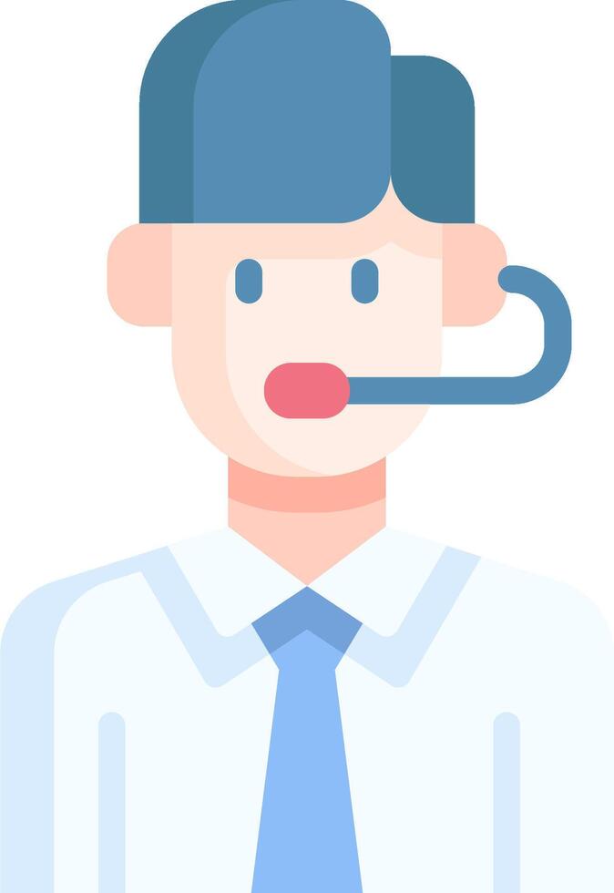 A man with a headset on his head vector